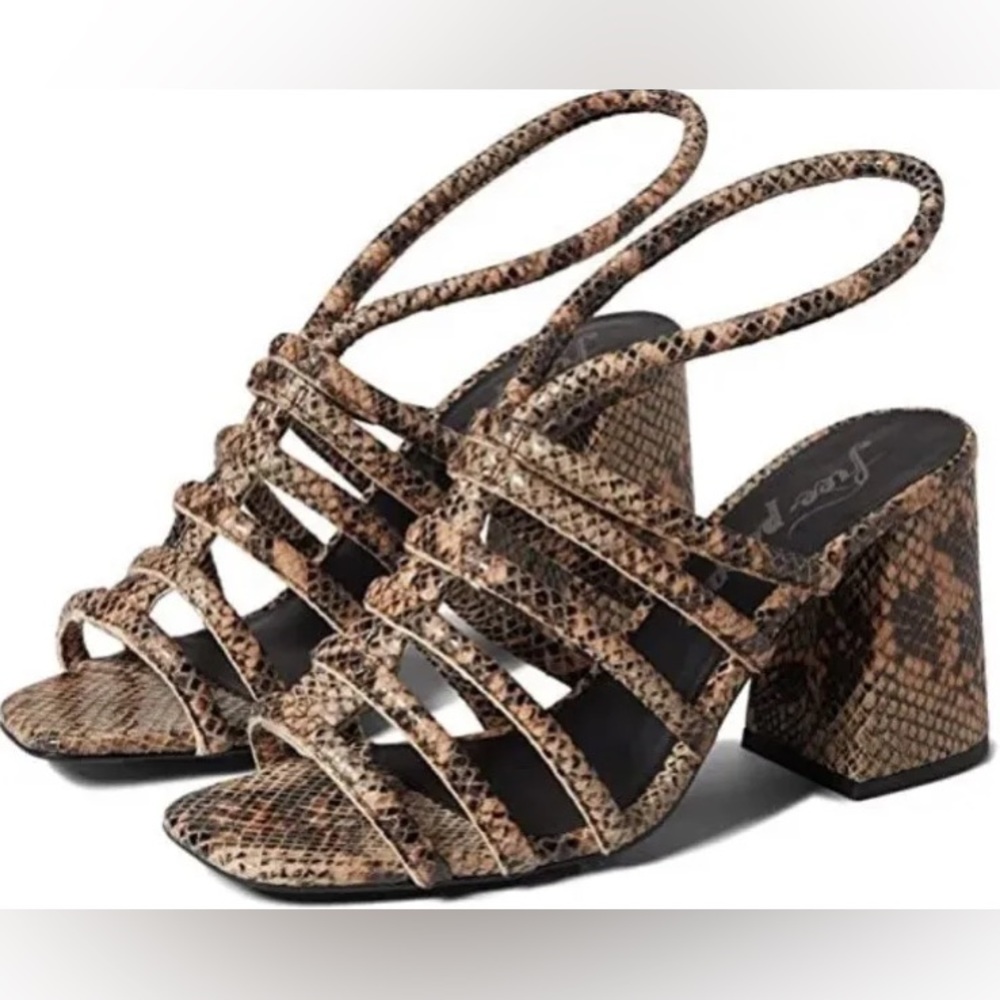 Free People Python Collette Cinched Block Sandal - image 1